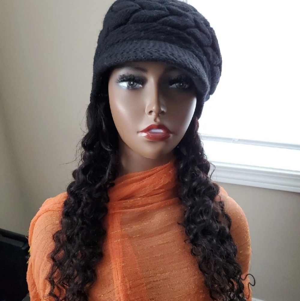 100% Human Hair Beanie Wig